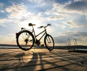 Das Bicycle At Sunny Day Wallpaper 176x144