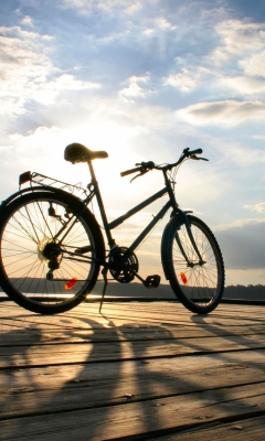 Bicycle At Sunny Day wallpaper 240x400