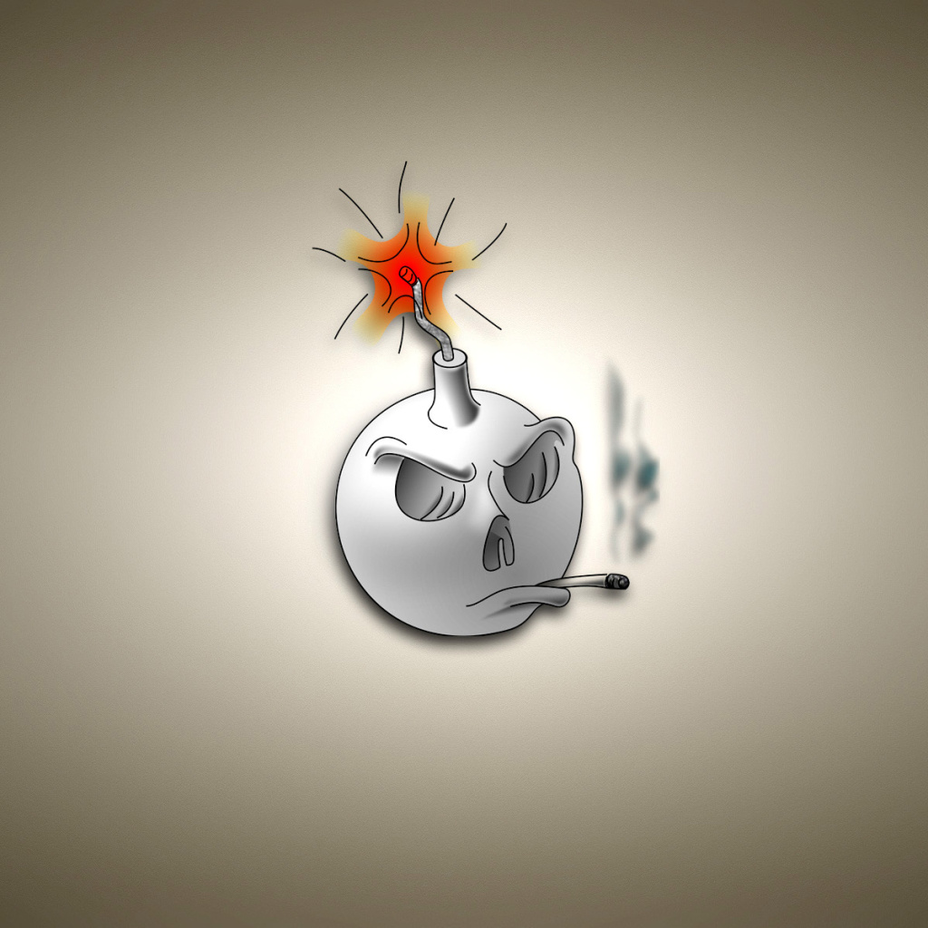 Bomb with Wick wallpaper 1024x1024