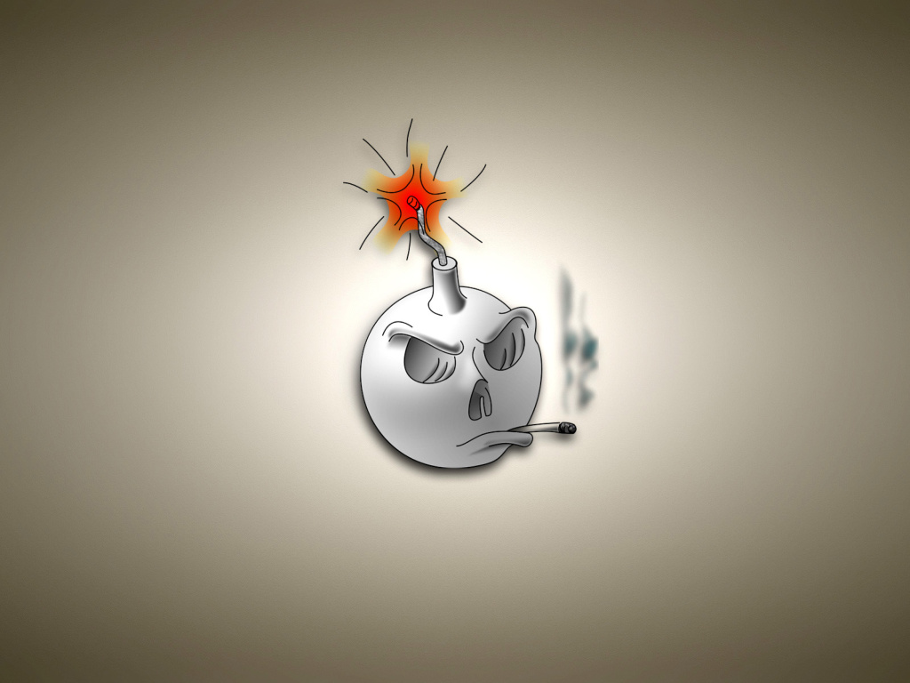 Bomb with Wick wallpaper 1024x768