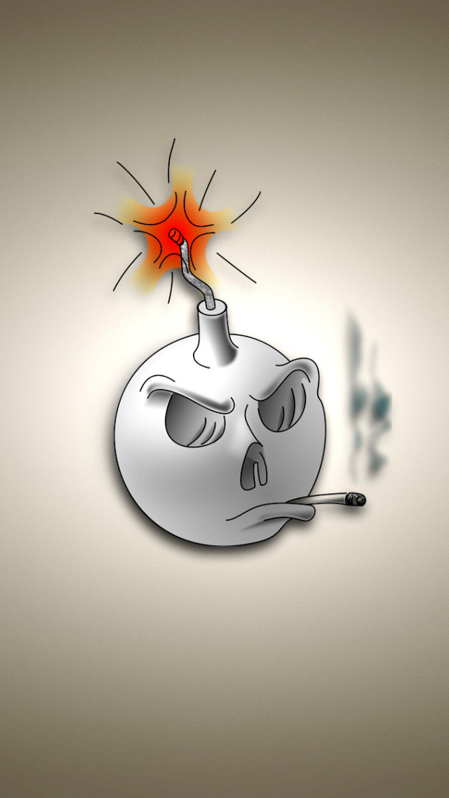 Bomb with Wick wallpaper 640x1136