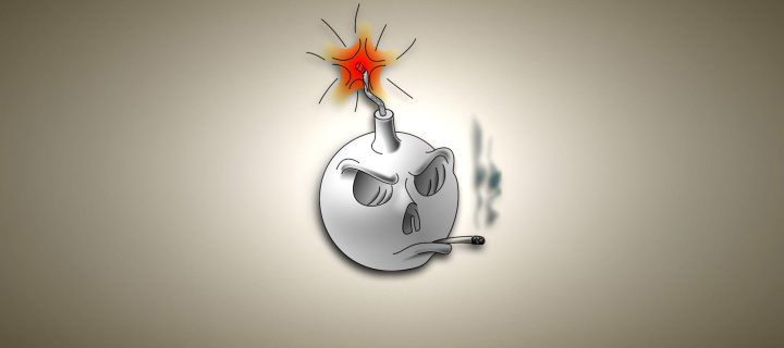 Bomb with Wick wallpaper 720x320
