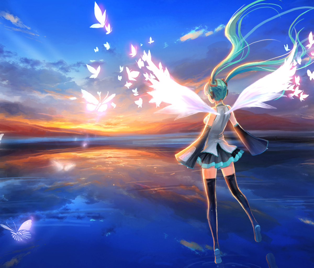 Screenshot №1 pro téma Vocaloid, Hatsune Miku 1200x1024