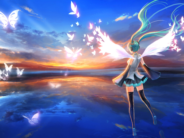 Screenshot №1 pro téma Vocaloid, Hatsune Miku 640x480