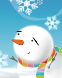 Fondo de pantalla Cute Snowman 128x160