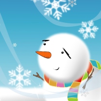 Das Cute Snowman Wallpaper 208x208