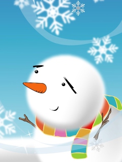 Das Cute Snowman Wallpaper 240x320