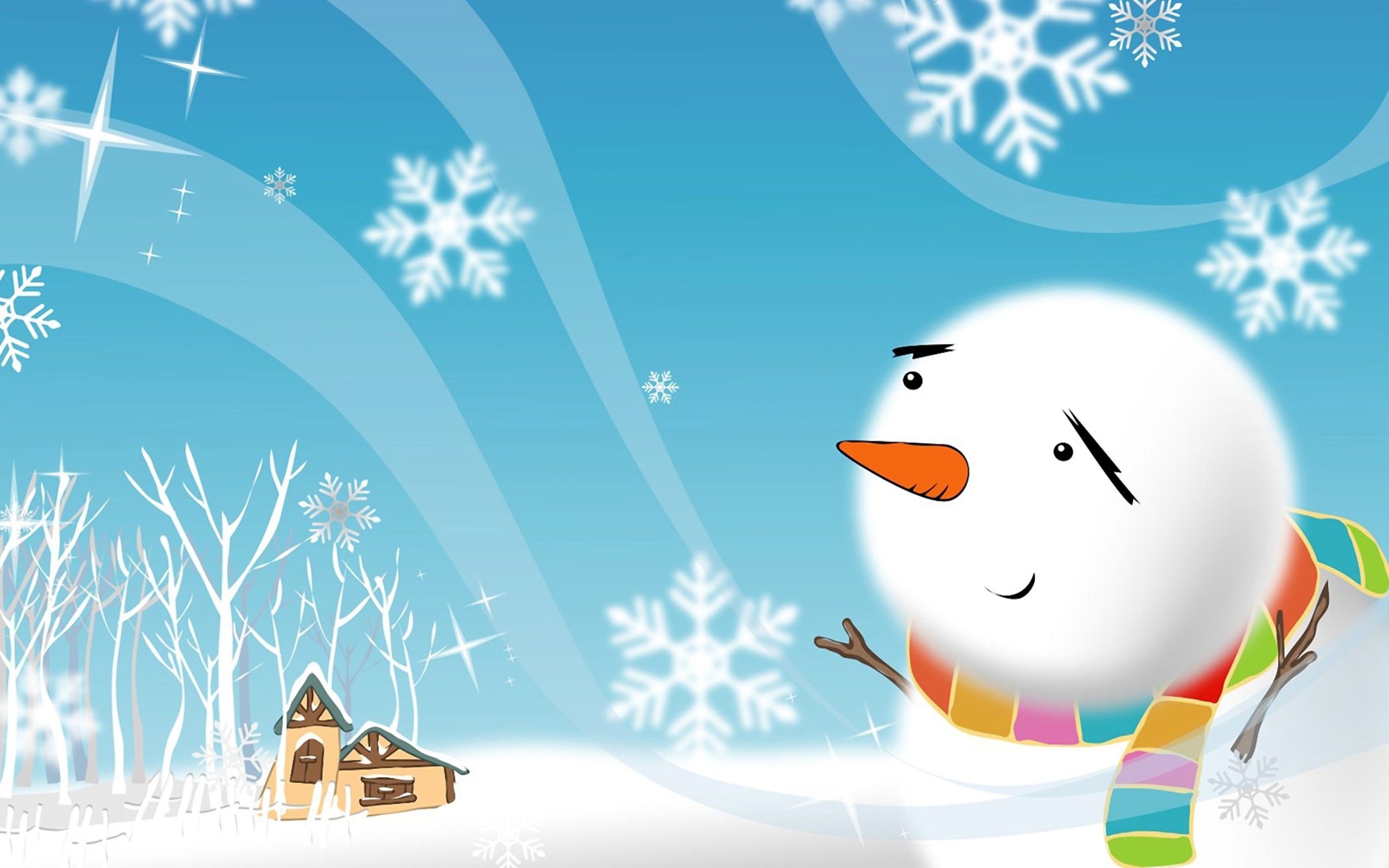 Fondo de pantalla Cute Snowman 2560x1600