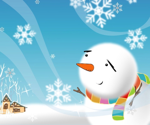 Fondo de pantalla Cute Snowman 480x400