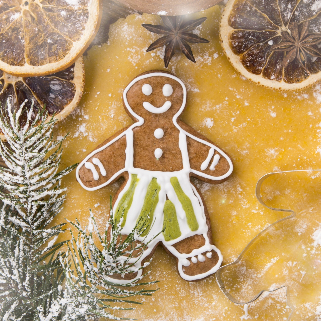 Xmas Gingerbread wallpaper 1024x1024