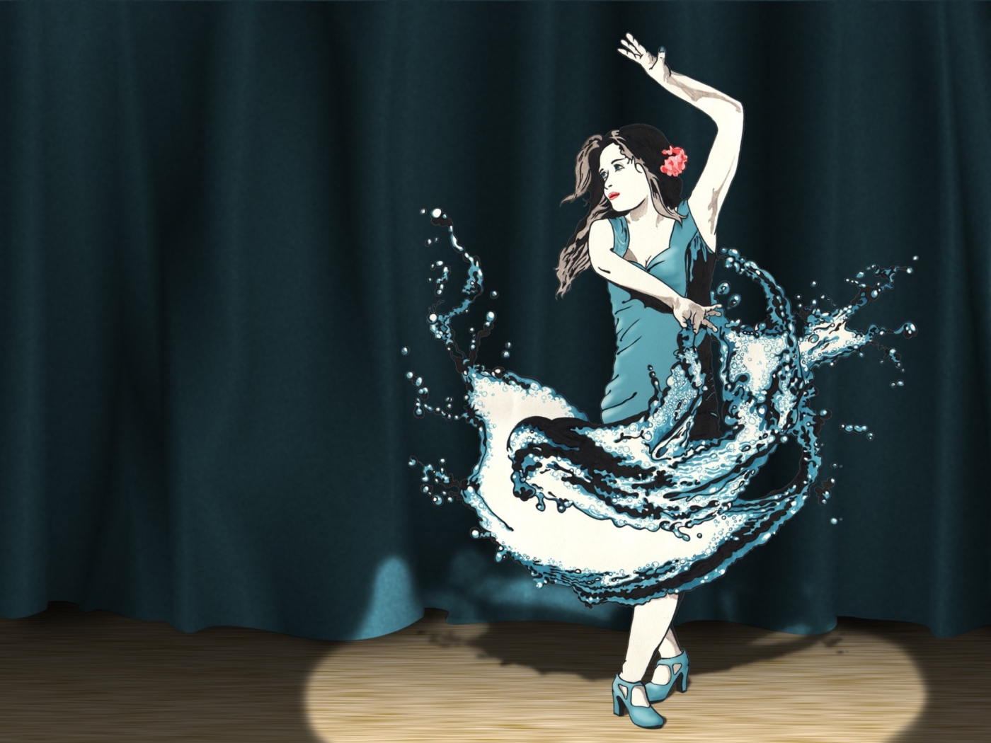 Splash Dance wallpaper 1400x1050