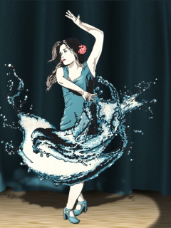 Das Splash Dance Wallpaper 240x320