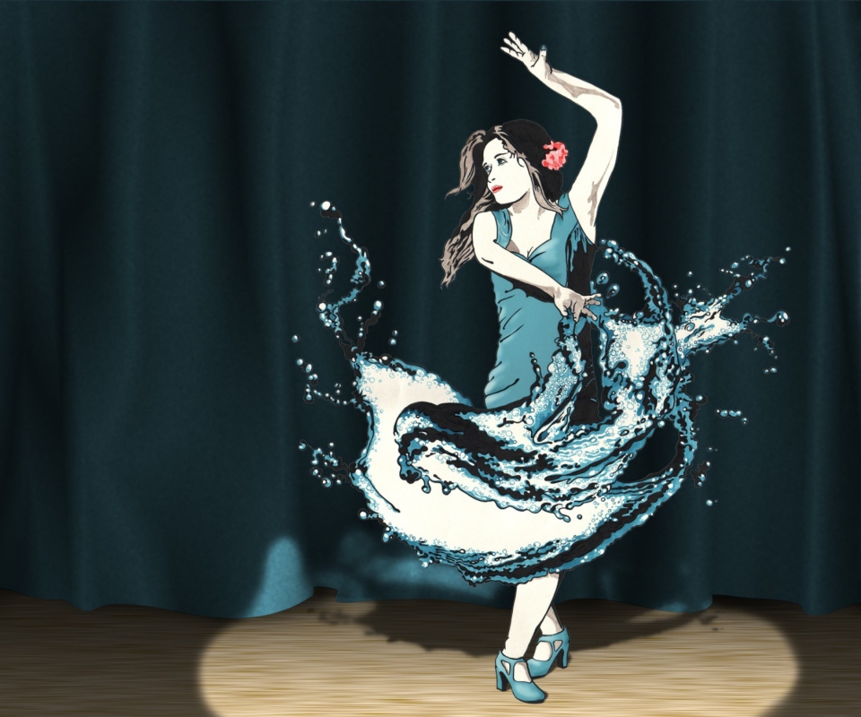 Splash Dance wallpaper 960x800