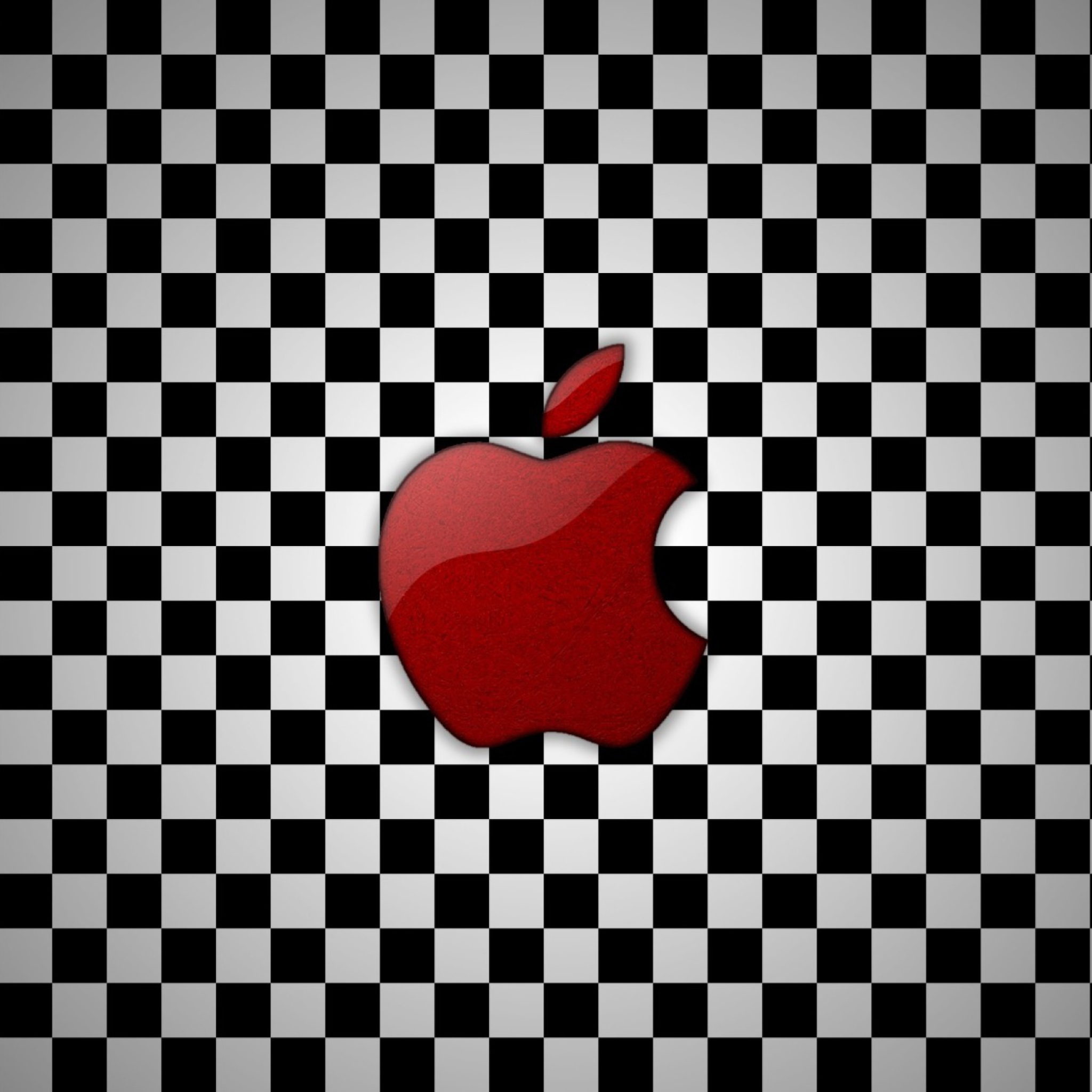 Обои Apple Red Logo 2048x2048