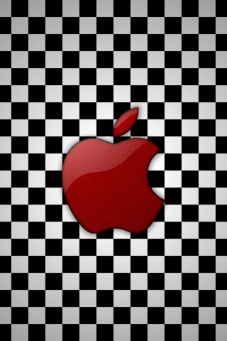 Apple Red Logo wallpaper 320x480