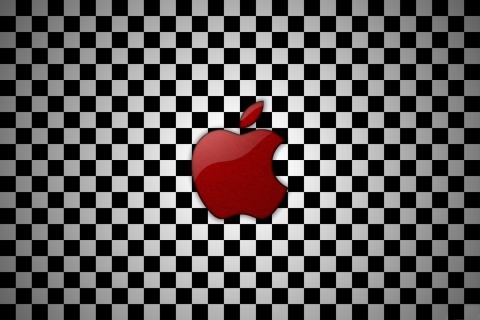 Apple Red Logo wallpaper 480x320