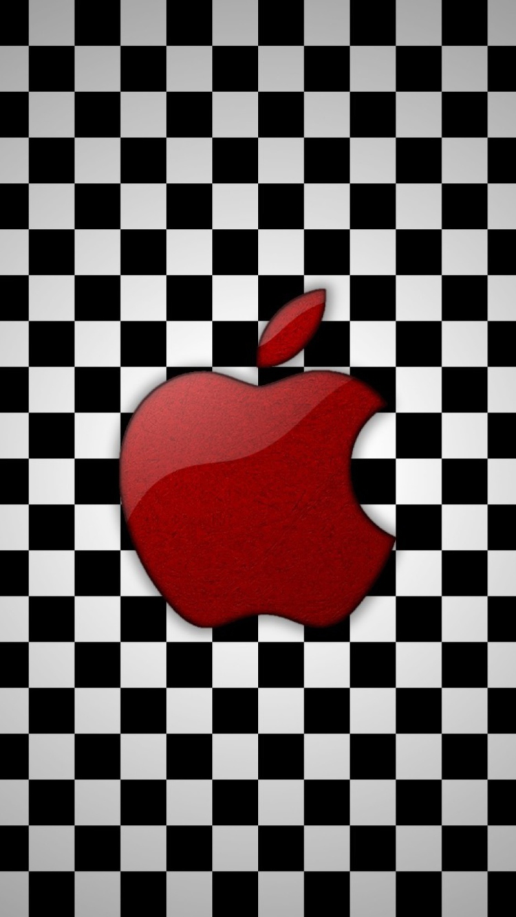 Apple Red Logo wallpaper 750x1334