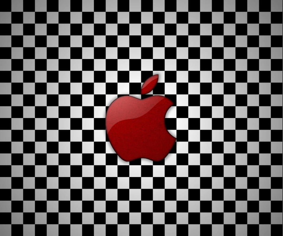 Fondo de pantalla Apple Red Logo 960x800