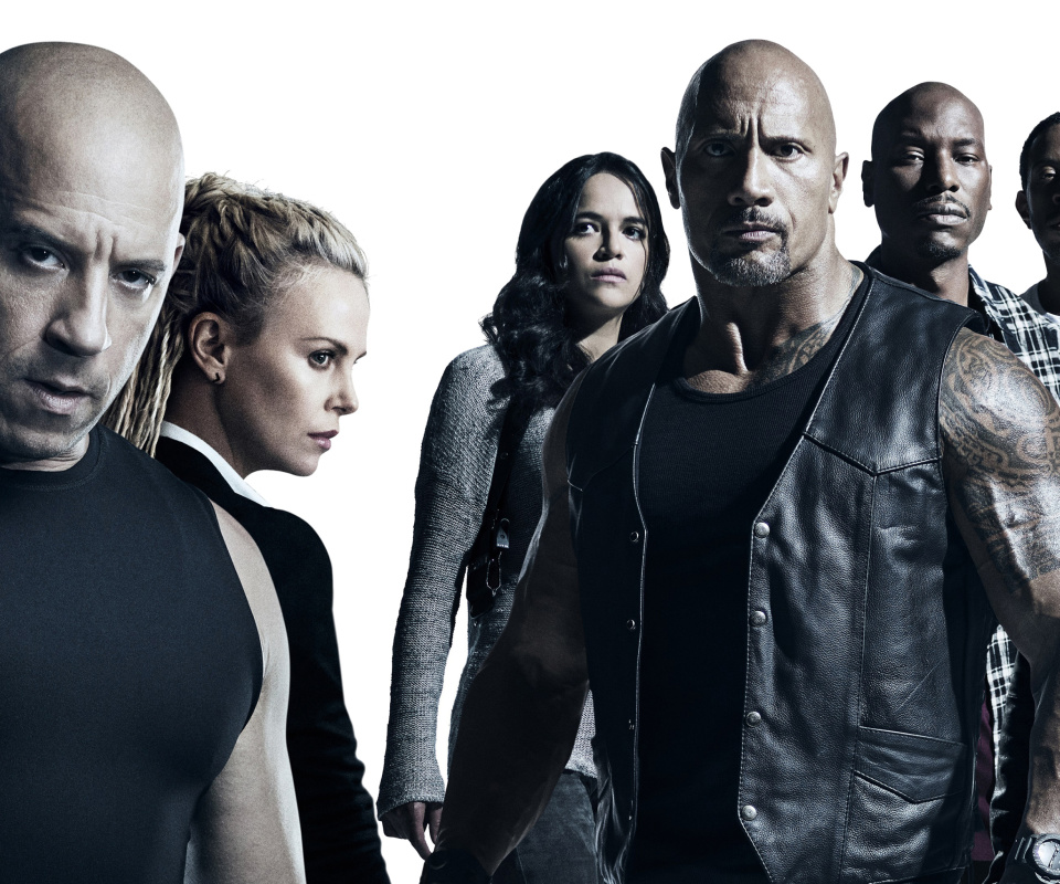 Das The Fate of the Furious Cast Wallpaper 960x800