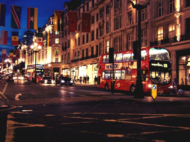 London Bus wallpaper 640x480