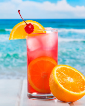 Das Refreshing tropical drink Wallpaper 176x220