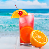 Обои Refreshing tropical drink 208x208