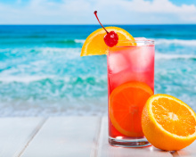 Das Refreshing tropical drink Wallpaper 220x176