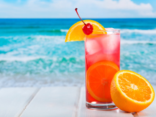 Sfondi Refreshing tropical drink 320x240