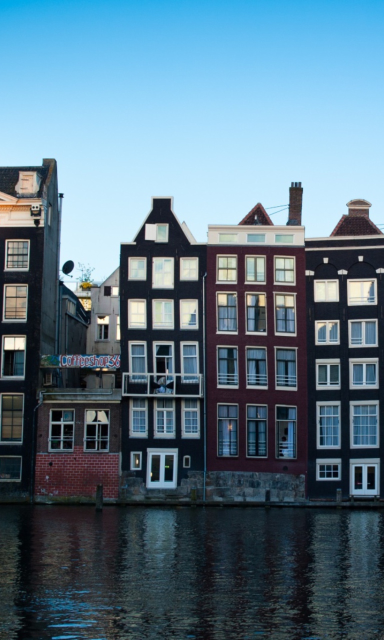 Sfondi Damrak Amsterdam 768x1280