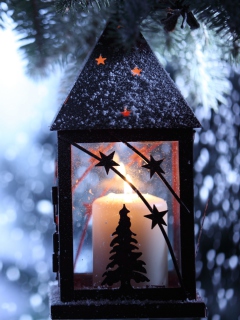 Das Christmas Lantern Wallpaper 240x320