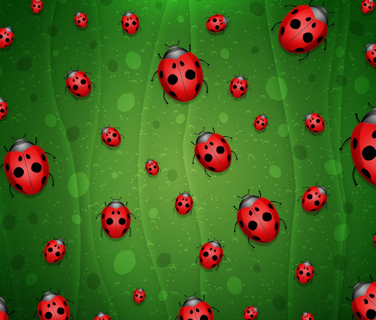 Screenshot №1 pro téma Ladybugs Art 1200x1024