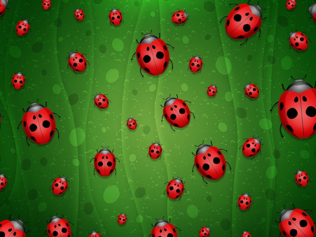 Ladybugs Art wallpaper 640x480