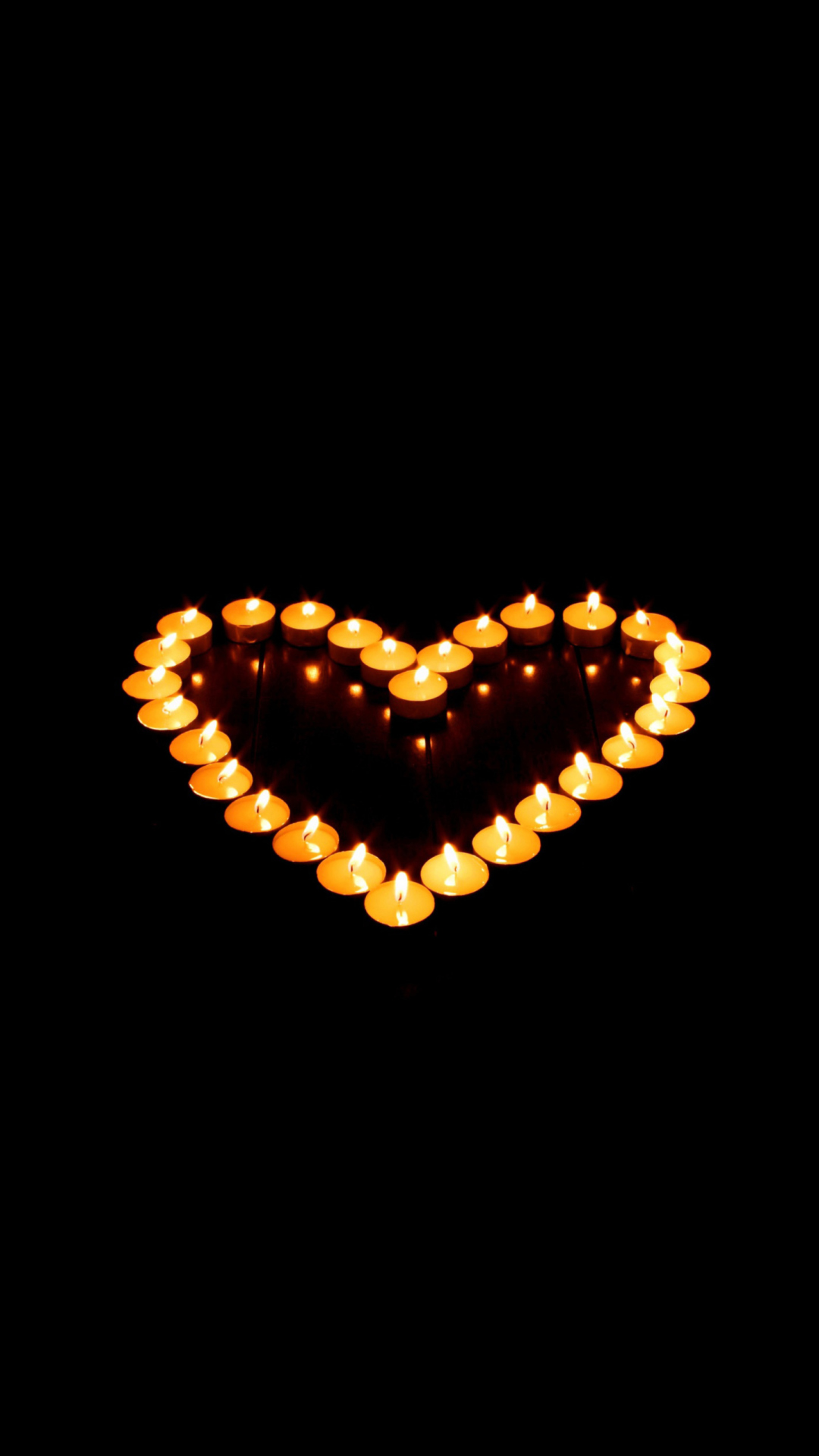 Das Candle Heart Wallpaper 1080x1920