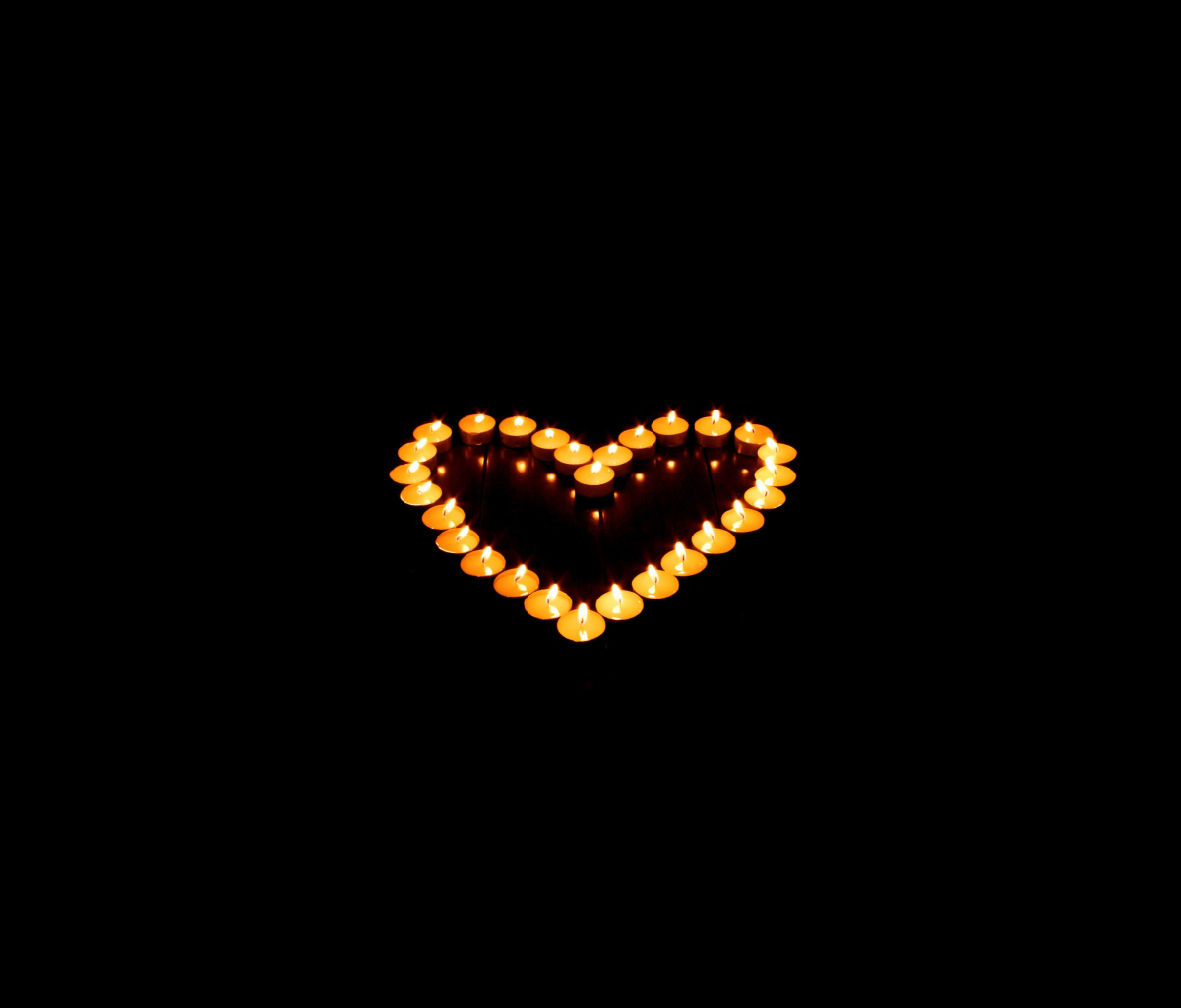 Das Candle Heart Wallpaper 1200x1024
