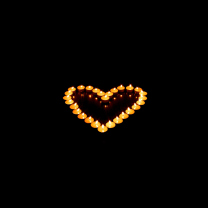 Fondo de pantalla Candle Heart 208x208