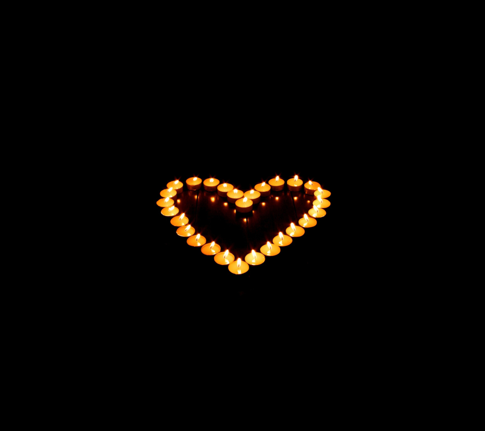 Das Candle Heart Wallpaper 960x854