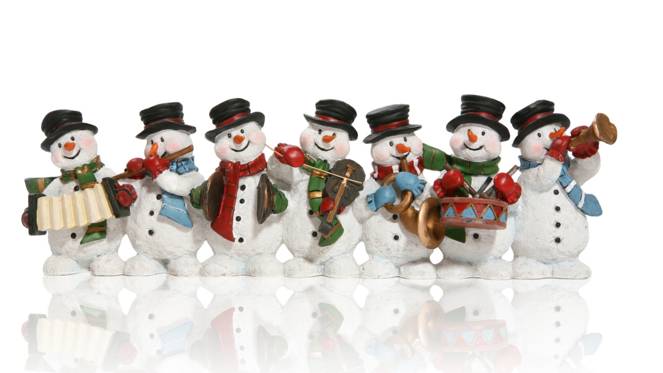 Christmas Snowmans wallpaper 1366x768