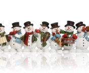 Fondo de pantalla Christmas Snowmans 176x144