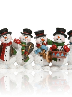 Обои Christmas Snowmans 240x320