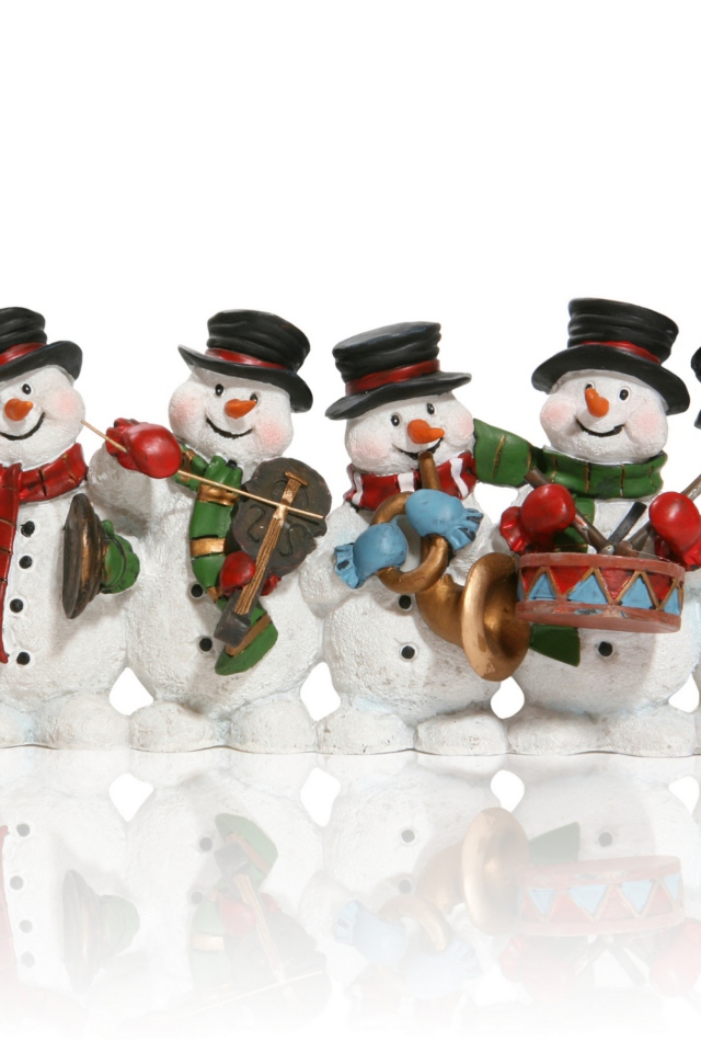 Christmas Snowmans wallpaper 640x960