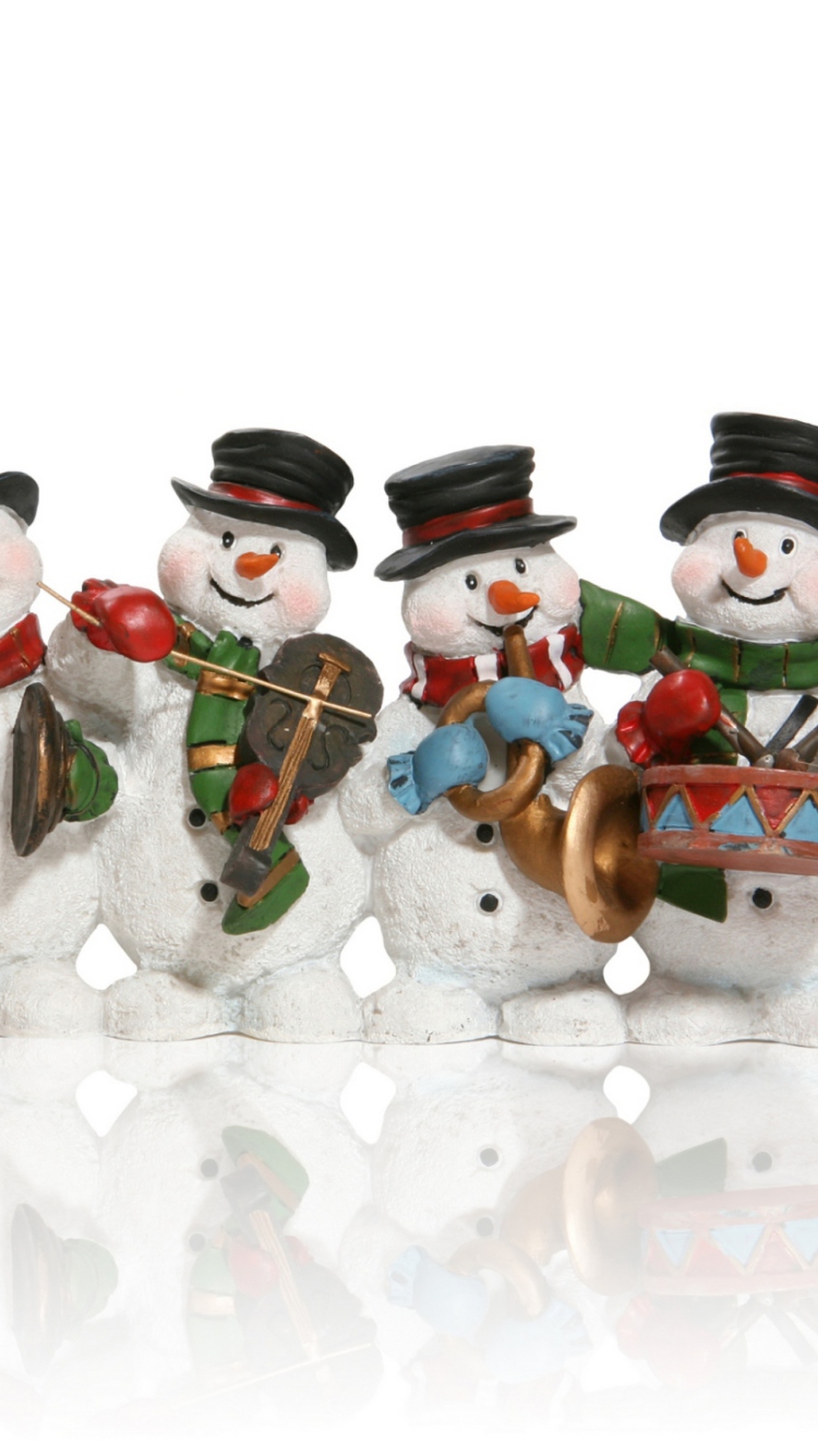 Christmas Snowmans wallpaper 750x1334