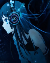 Anime Girl With Headphones wallpaper 176x220