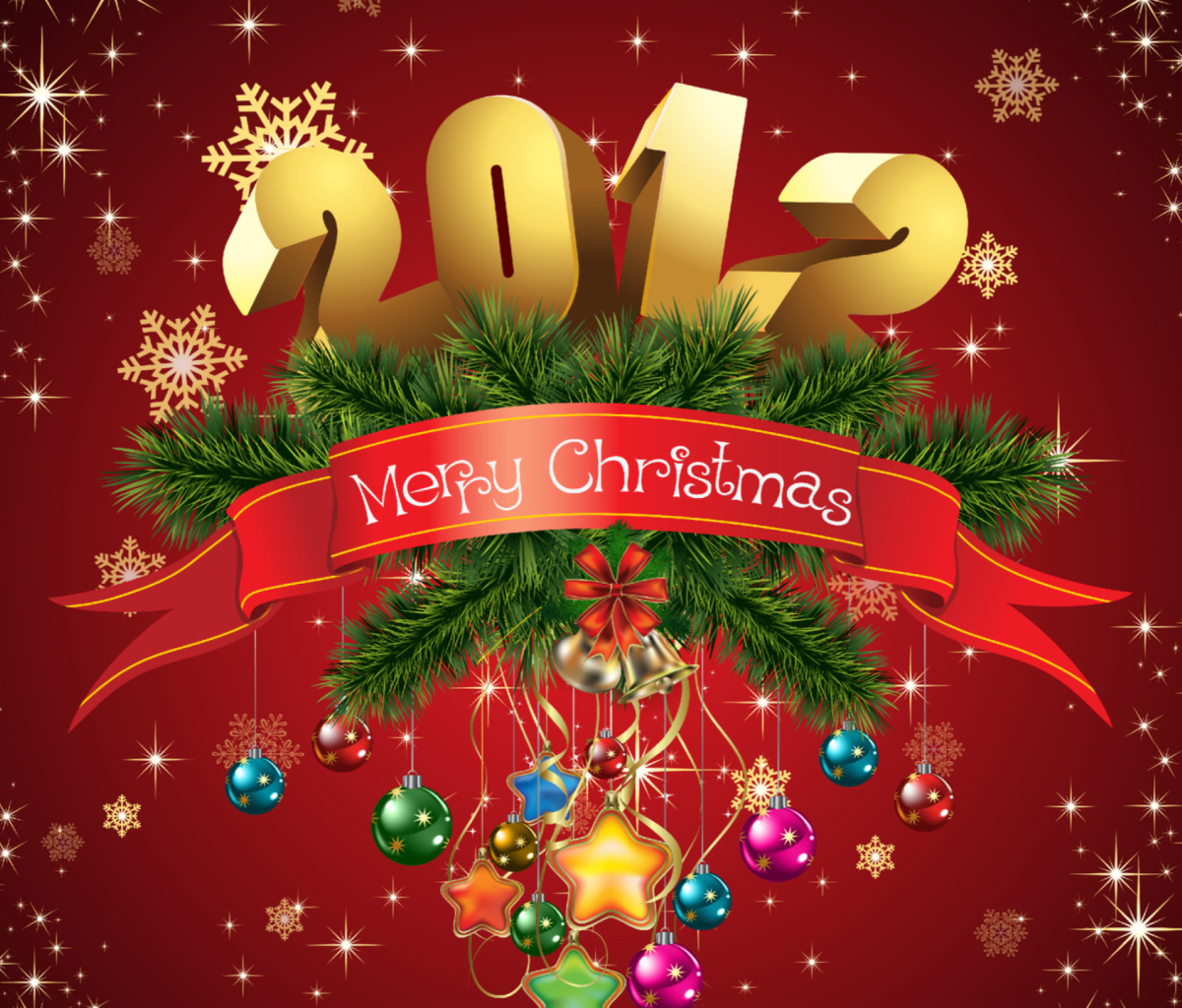 New Year And Merry Christmas wallpaper 1200x1024