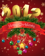New Year And Merry Christmas wallpaper 176x220