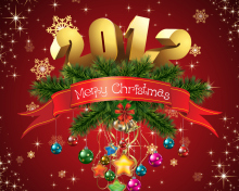Das New Year And Merry Christmas Wallpaper 220x176