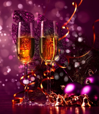 Kostenloses New Year's Champagne Wallpaper für 640x960