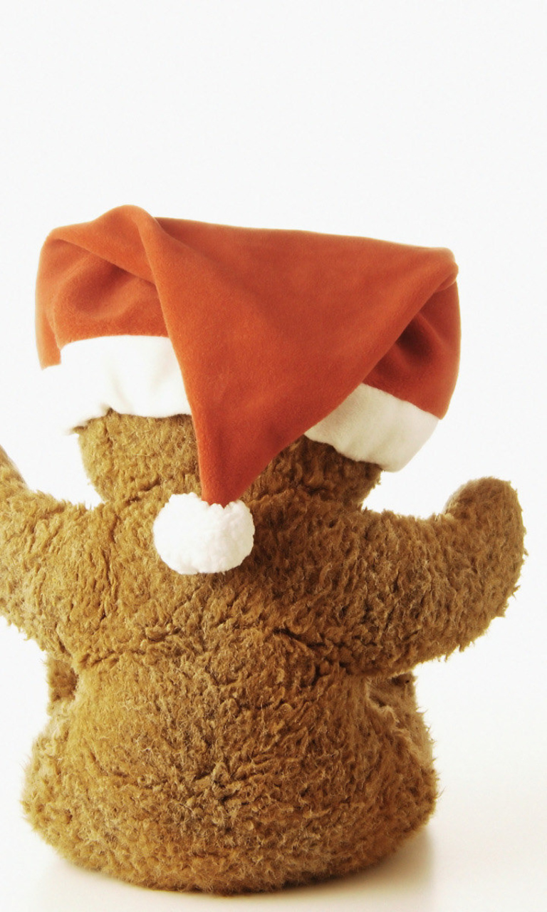 Обои Christmas Plush Bear 768x1280
