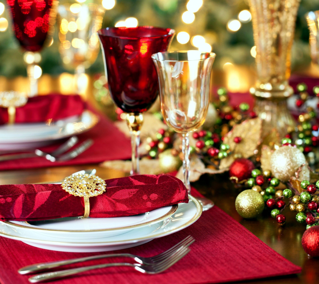 Fondo de pantalla Christmas Dinner Idea 1080x960