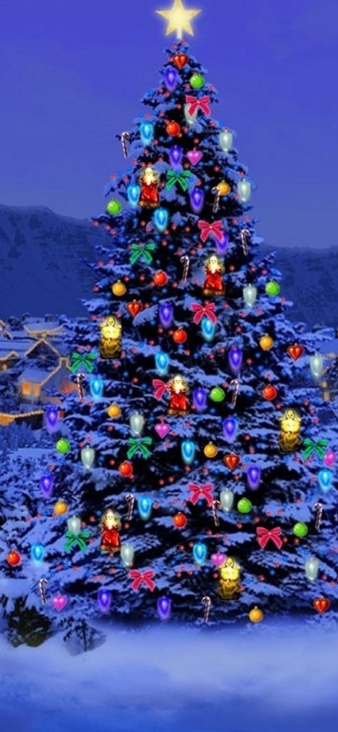 Das Christmas Tree Wallpaper 1170x2532