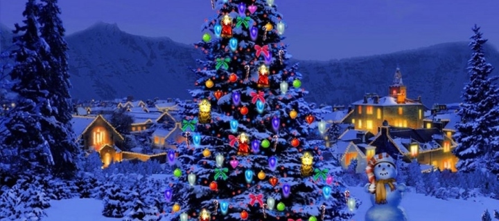 Christmas Tree wallpaper 720x320